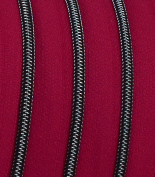 Endlosreißverschluss metallisiert schmal fuchsia/titan (1m)